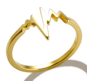 Zircon Inlaid Waterproof Stainless Steel Ring