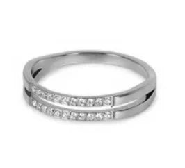 Zircon Inlaid Waterproof Stainless Steel Ring