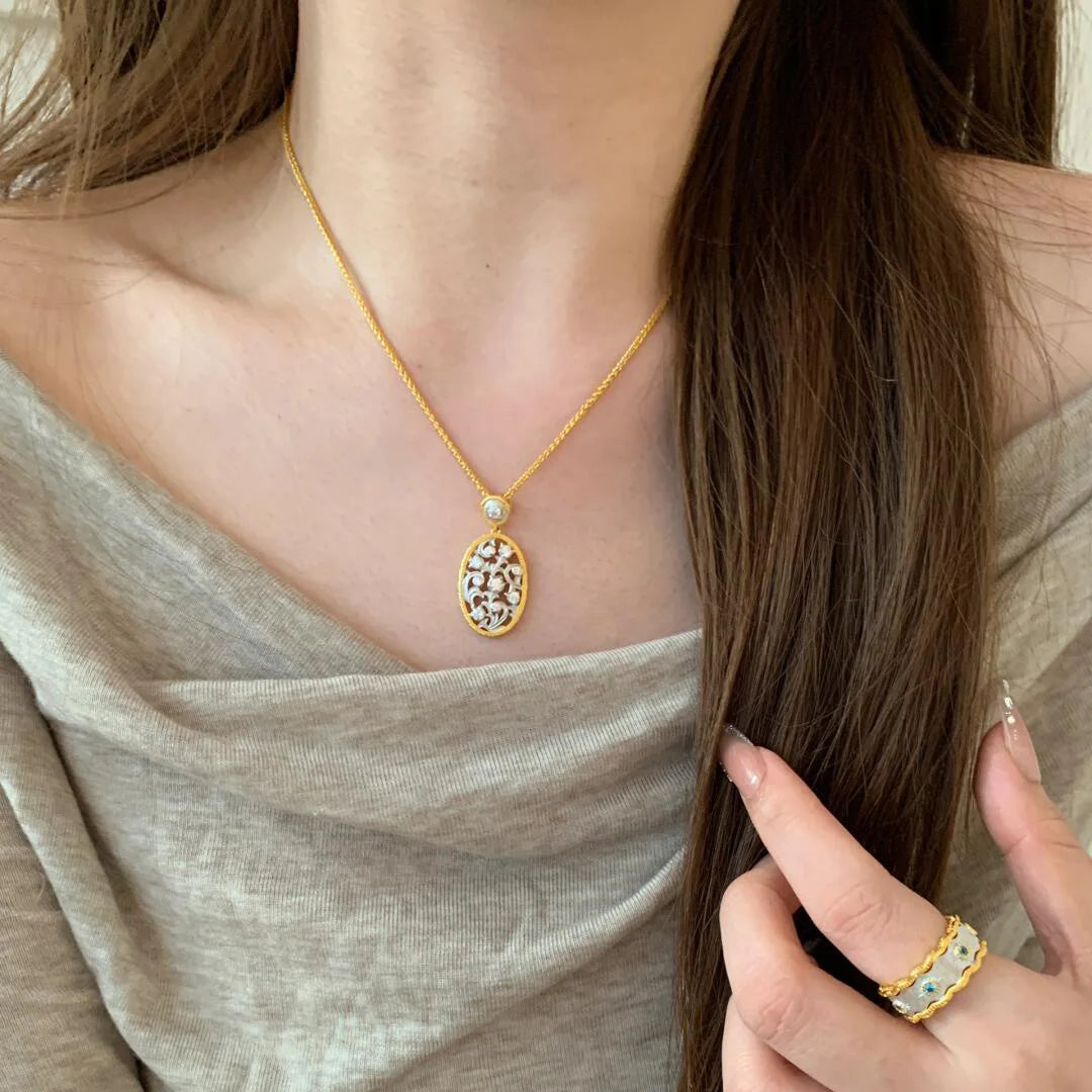 Lily of the Valley Diamond Collar Necklace