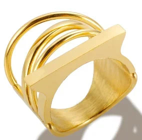 Crystal Zircon Waterproof Stainless Steel Ring