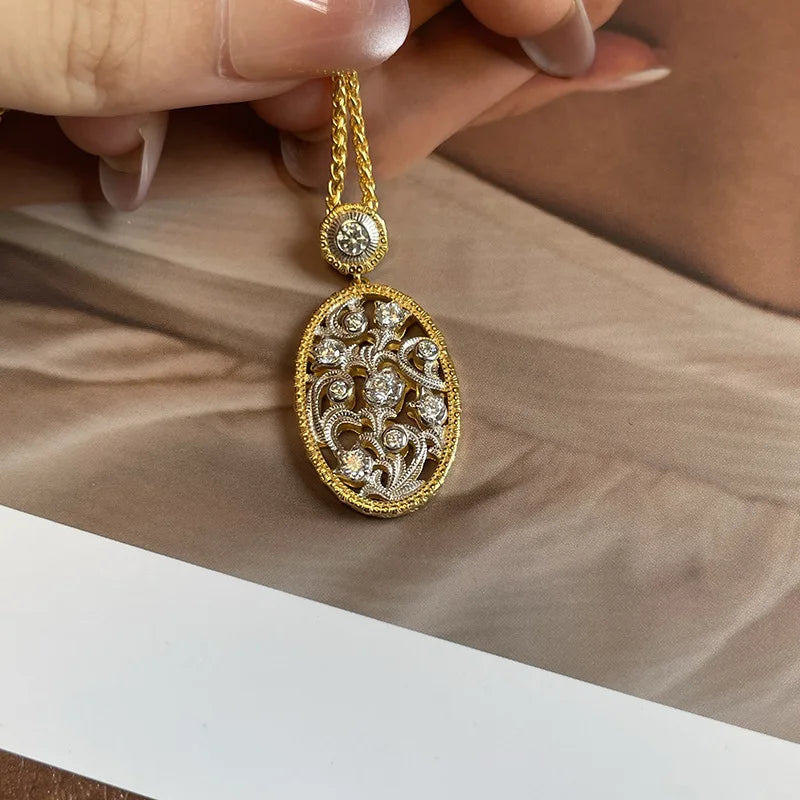 Lily of the Valley Diamond Collar Necklace