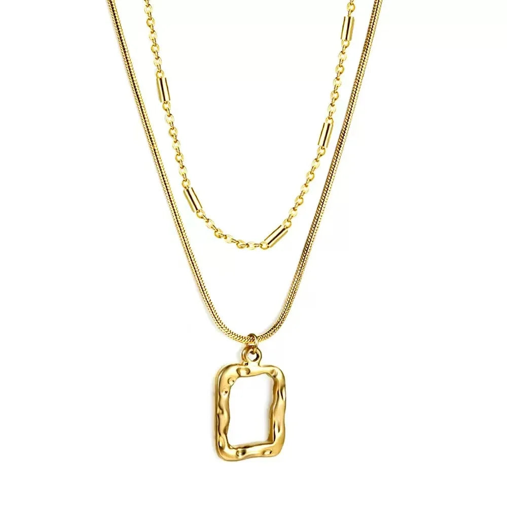 Heart Pendant Waterproof Stainless Steel Necklace