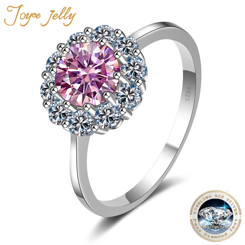 1ct Moissanite Flower Engagement Ring