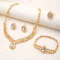 Dubai Gold Zircon Bridal Jewellery Set