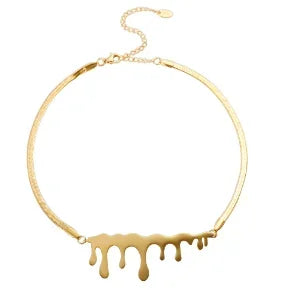 Square Pendant Stainless Steel Chain Necklace