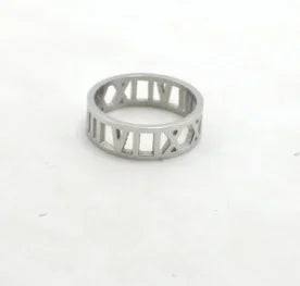 Zircon Inlaid Waterproof Stainless Steel Ring
