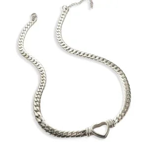 Square Pendant Stainless Steel Chain Necklace
