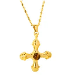 Square Pendant Stainless Steel Chain Necklace