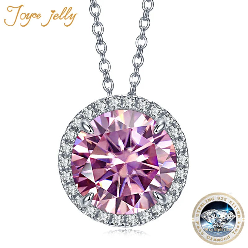 5ct Moissanite Sterling Silver Pendant Necklace