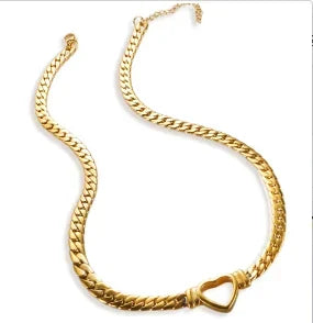 Square Pendant Stainless Steel Chain Necklace