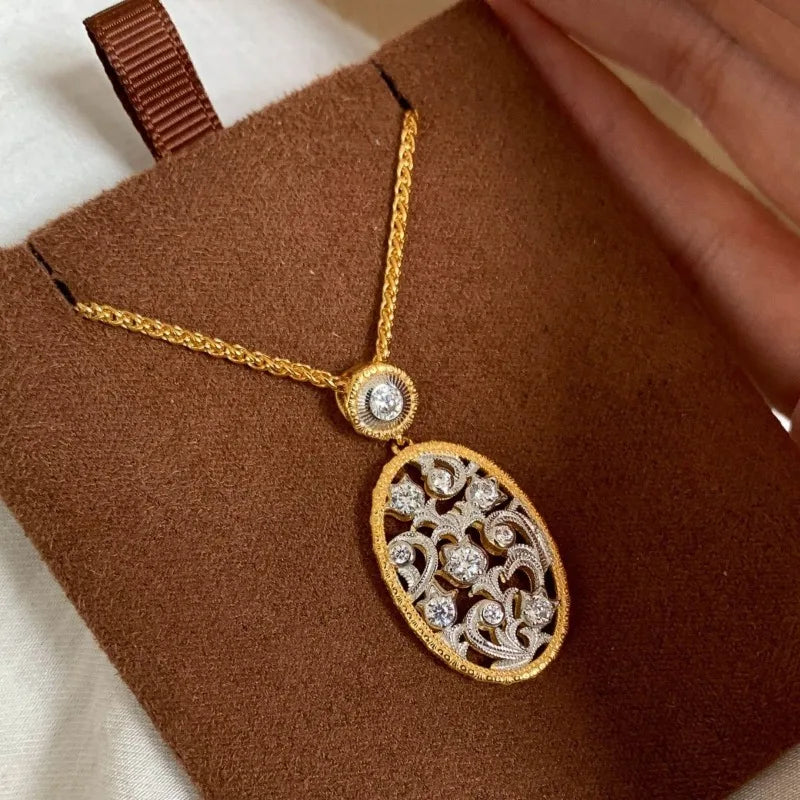 Lily of the Valley Diamond Collar Necklace