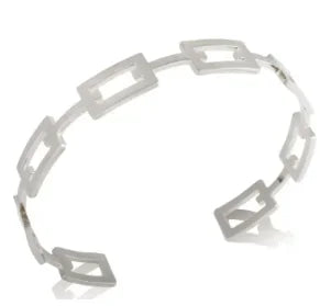 Triple Crystal Stainless Steel Bangle