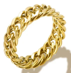 Zircon Inlaid Waterproof Stainless Steel Ring