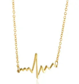 Square Pendant Stainless Steel Chain Necklace