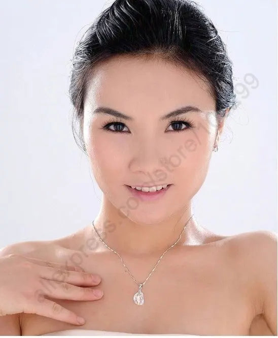White Crystal Sterling Silver Jewellery Set