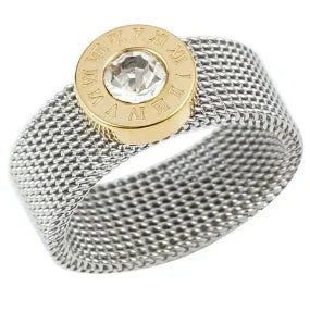 Crystal Zircon Waterproof Stainless Steel Ring