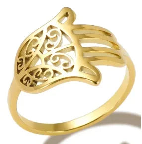 Zircon Inlaid Waterproof Stainless Steel Ring