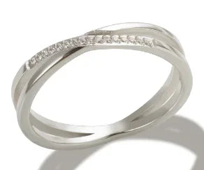 Zircon Inlaid Waterproof Stainless Steel Ring
