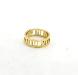 Zircon Inlaid Waterproof Stainless Steel Ring