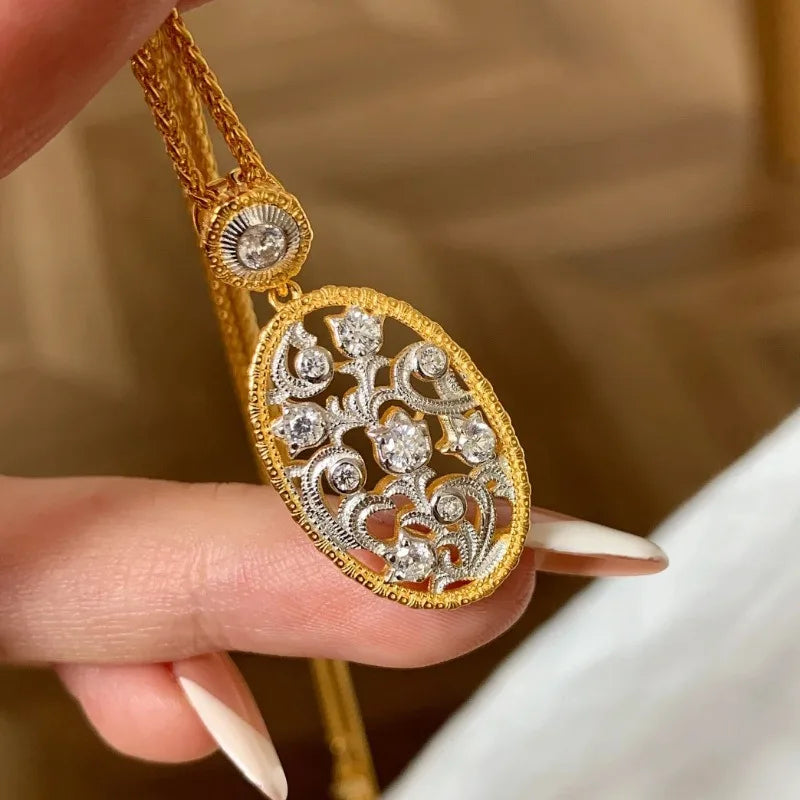 Lily of the Valley Diamond Collar Necklace
