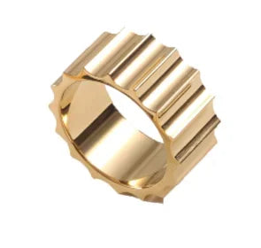 Zircon Inlaid Waterproof Stainless Steel Ring