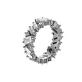 Zircon Inlaid Waterproof Stainless Steel Ring