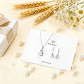 White Crystal Sterling Silver Jewellery Set