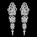 Luxury Rhinestone Chandelier Bridal Earrings
