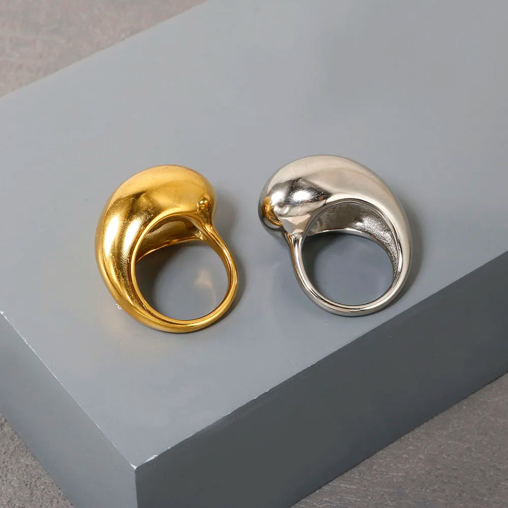 Crystal Zircon Waterproof Stainless Steel Ring