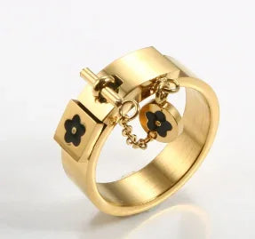Crystal Zircon Waterproof Stainless Steel Ring