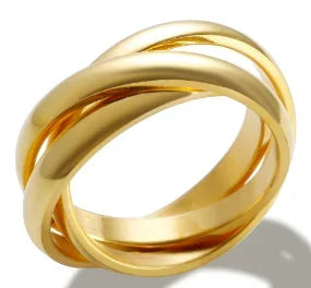 Crystal Zircon Waterproof Stainless Steel Ring